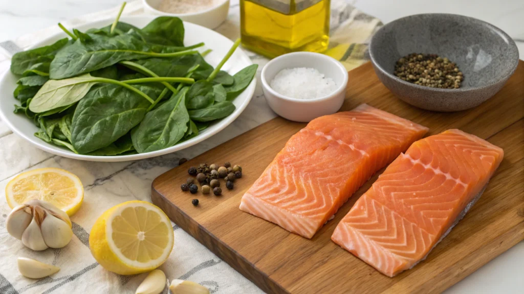 salmon spinach recipe